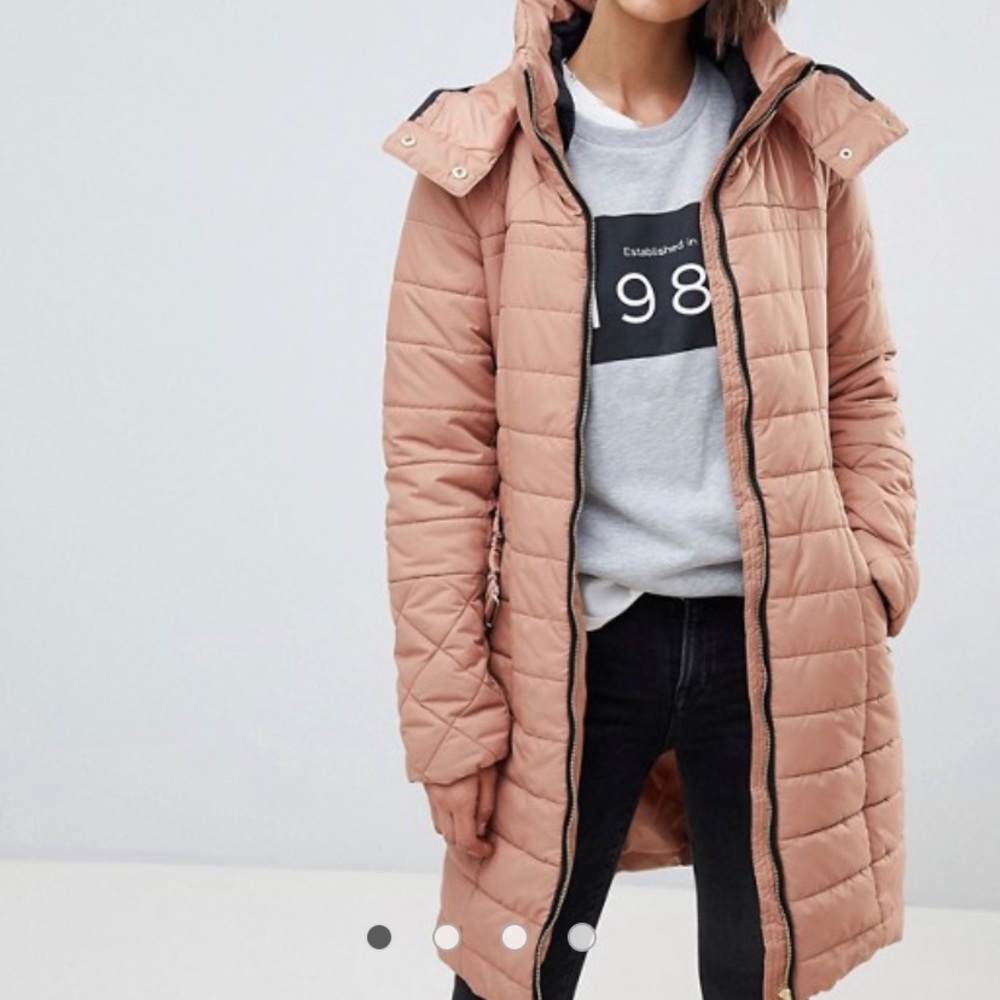 Hooded Pink padded / puffer coat